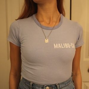 Malibu - California, light blue, crop top